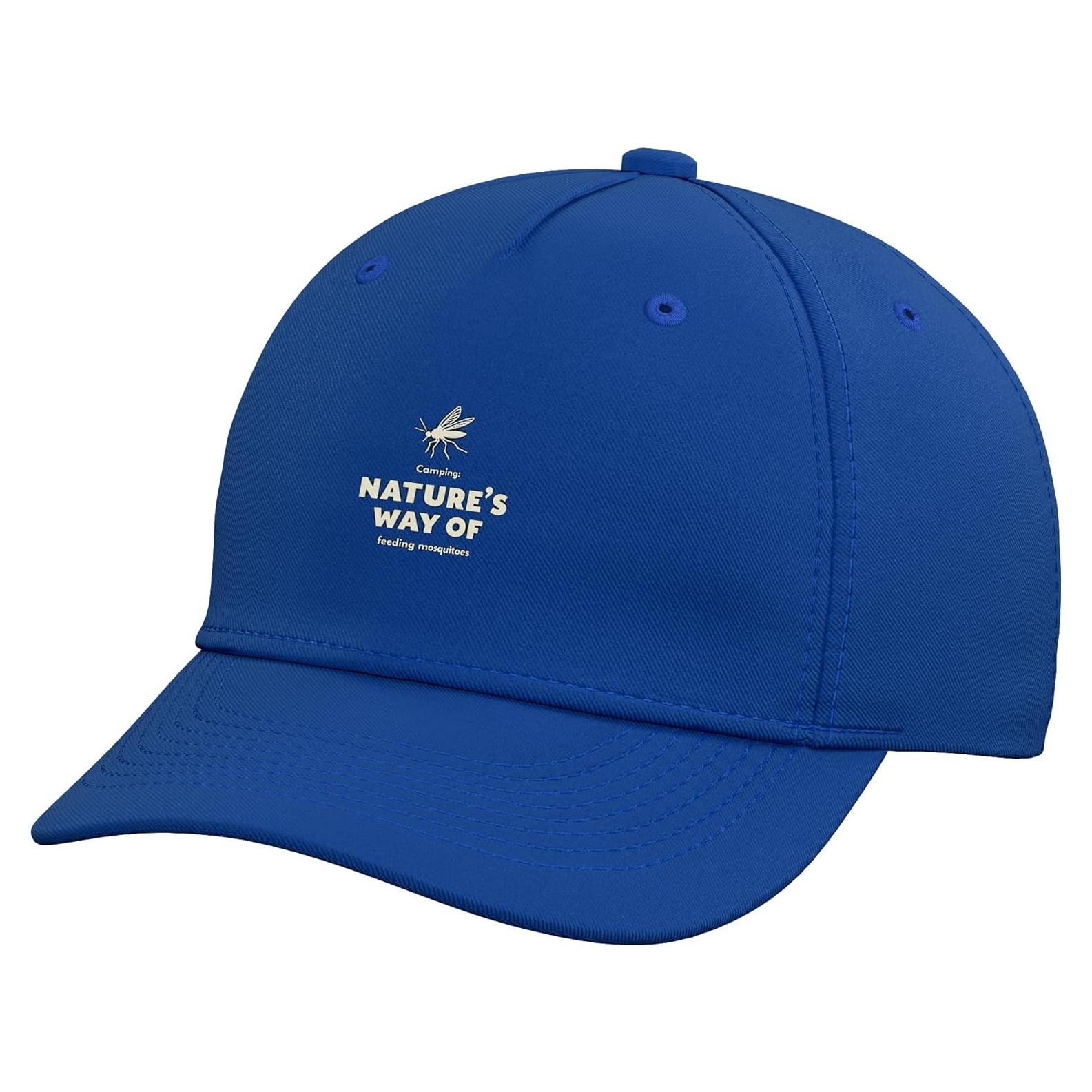 Gorro de Béisbol Ajustable Humor Camping Genérico Azul Real