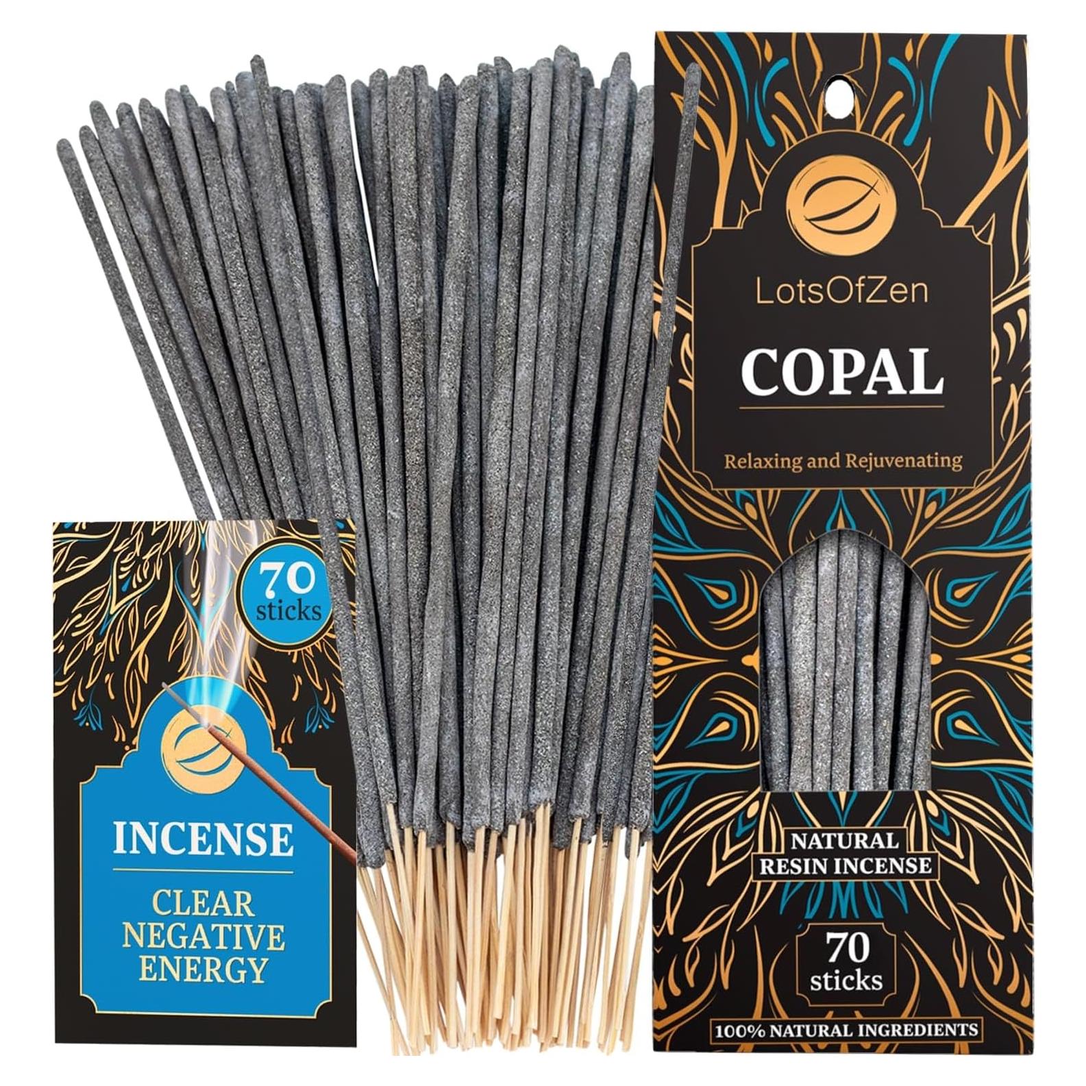 Varitas de Incienso de Copal Blanco Natural Lots Of Zen - 70 Piezas