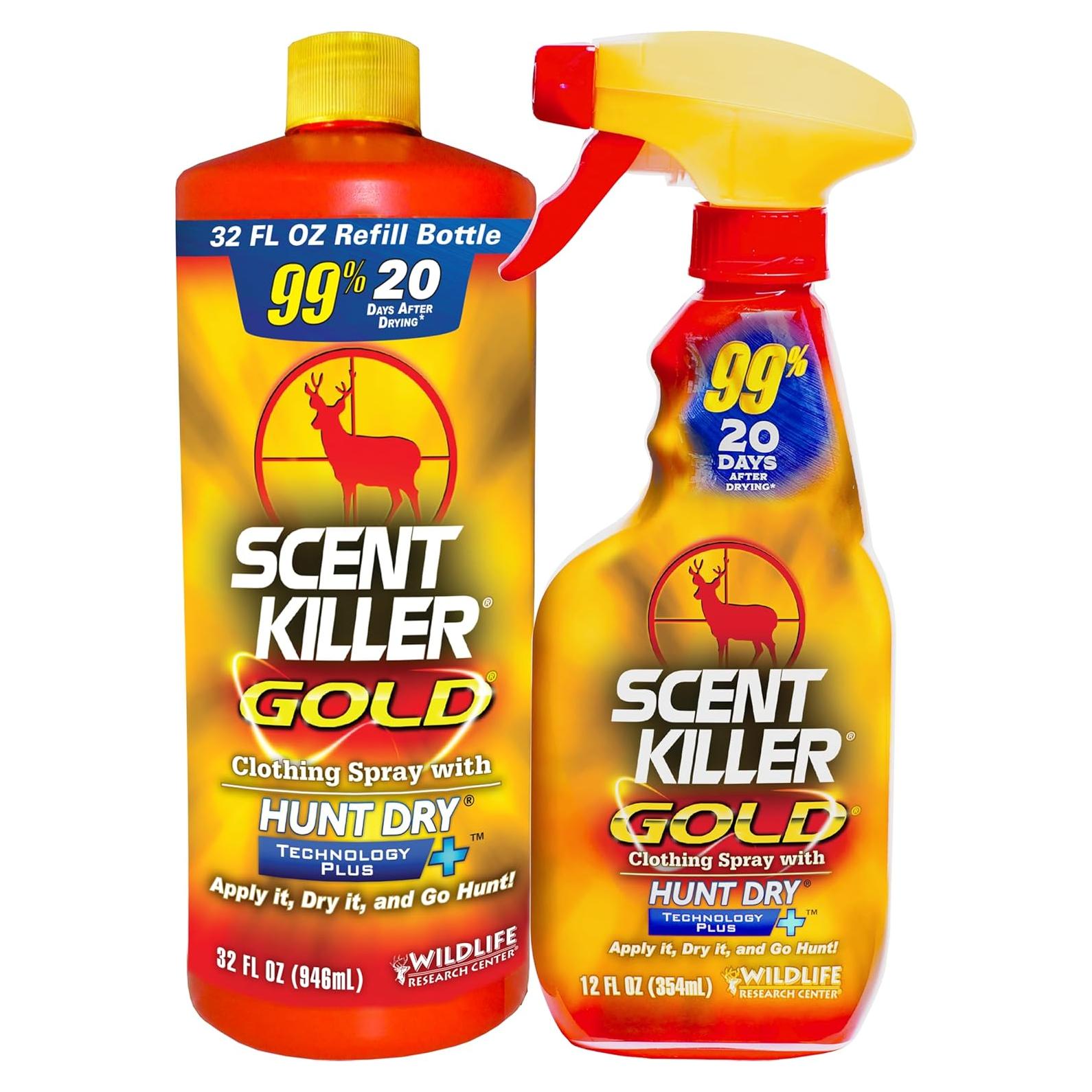 Spray y Recarga Scent Killer Gold 1.3 L - Eliminador de Olores para Caza