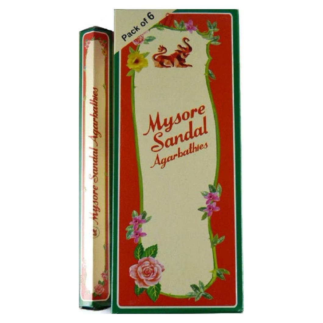 Incienso de Sándalo Mysore - 120 Varitas en 6 Tubos