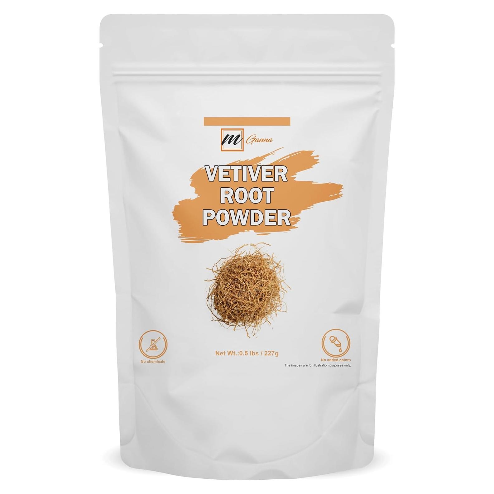 Polvo de Raíz de Vetiver 100% Natural mGanna 227g