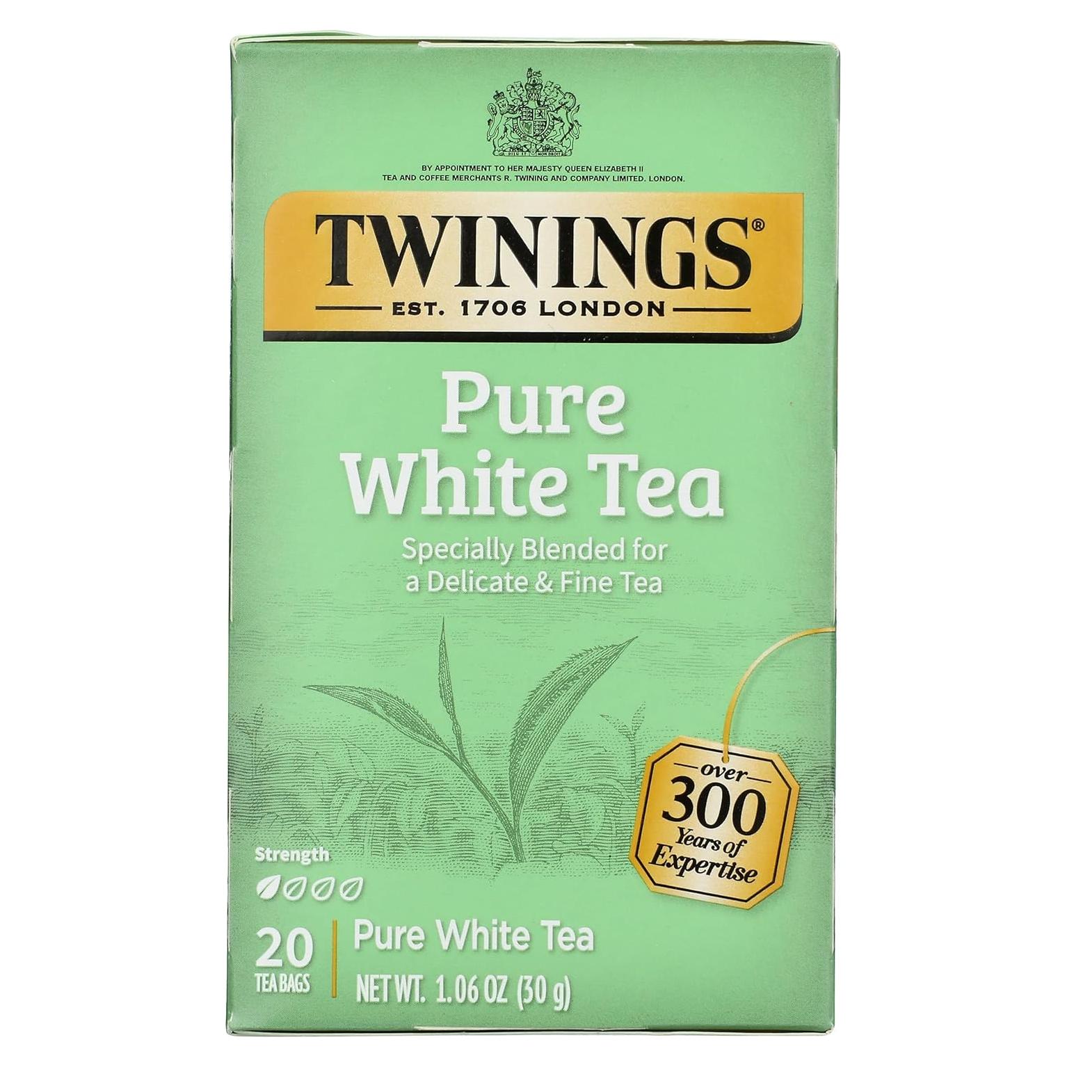 Té Blanco Puro Twining 20 Bolsitas 30g - Apoya Inmunidad