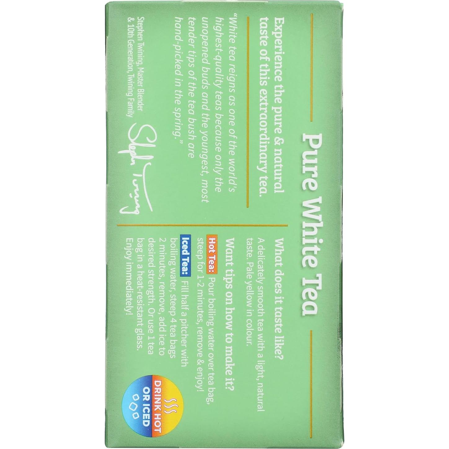 Té Blanco Puro Twining 20 Bolsitas 30g - Apoya Inmunidad