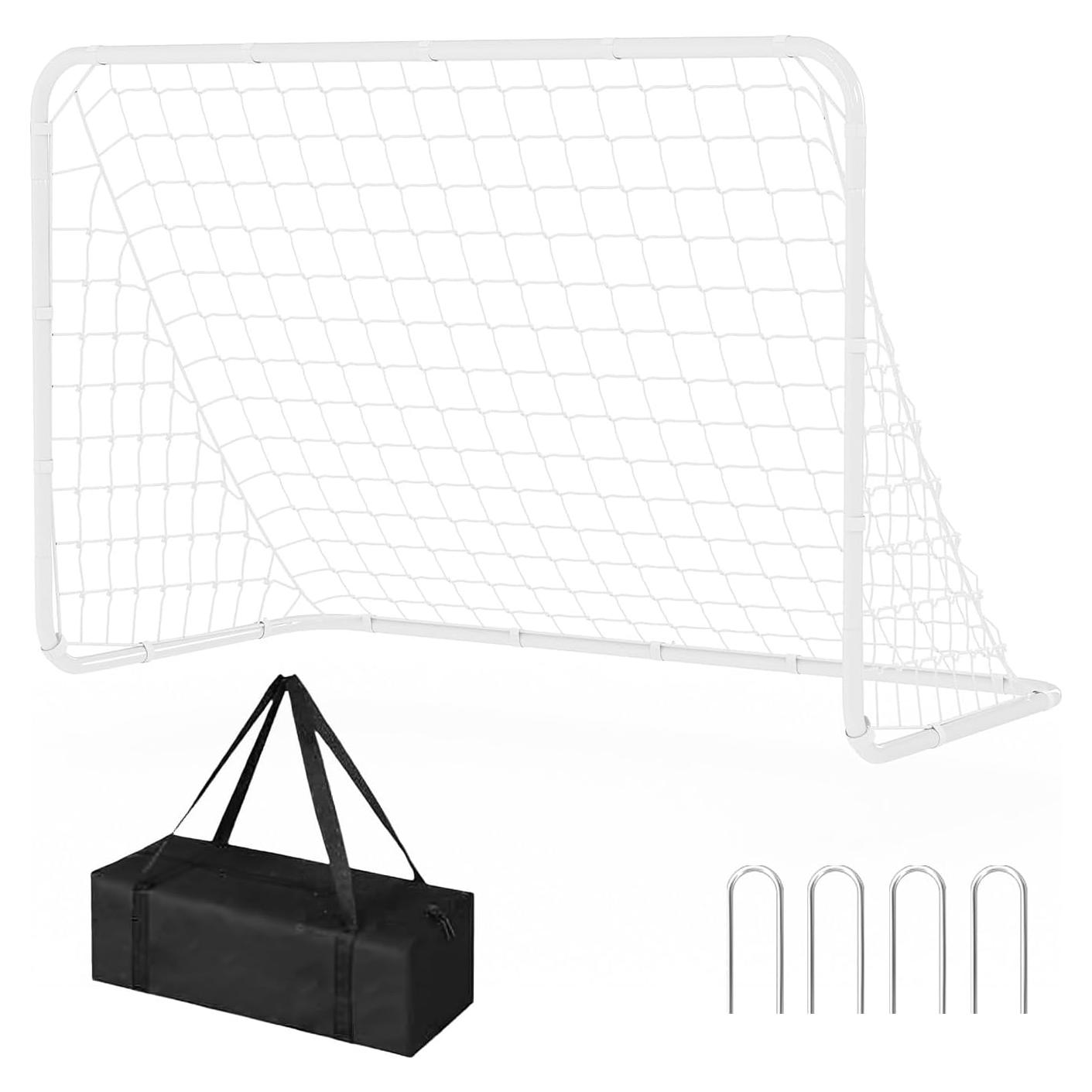 Gol de Fútbol Portátil GarveeLife 1.83x1.22 m con Marco de Acero