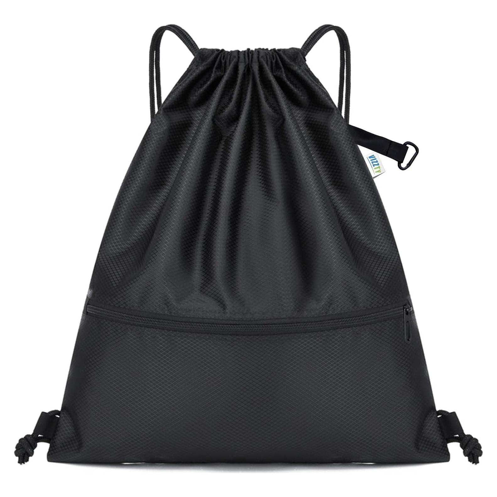 Mochila de Cuerda Impermeable VIZZTY Unisex Negra 12L