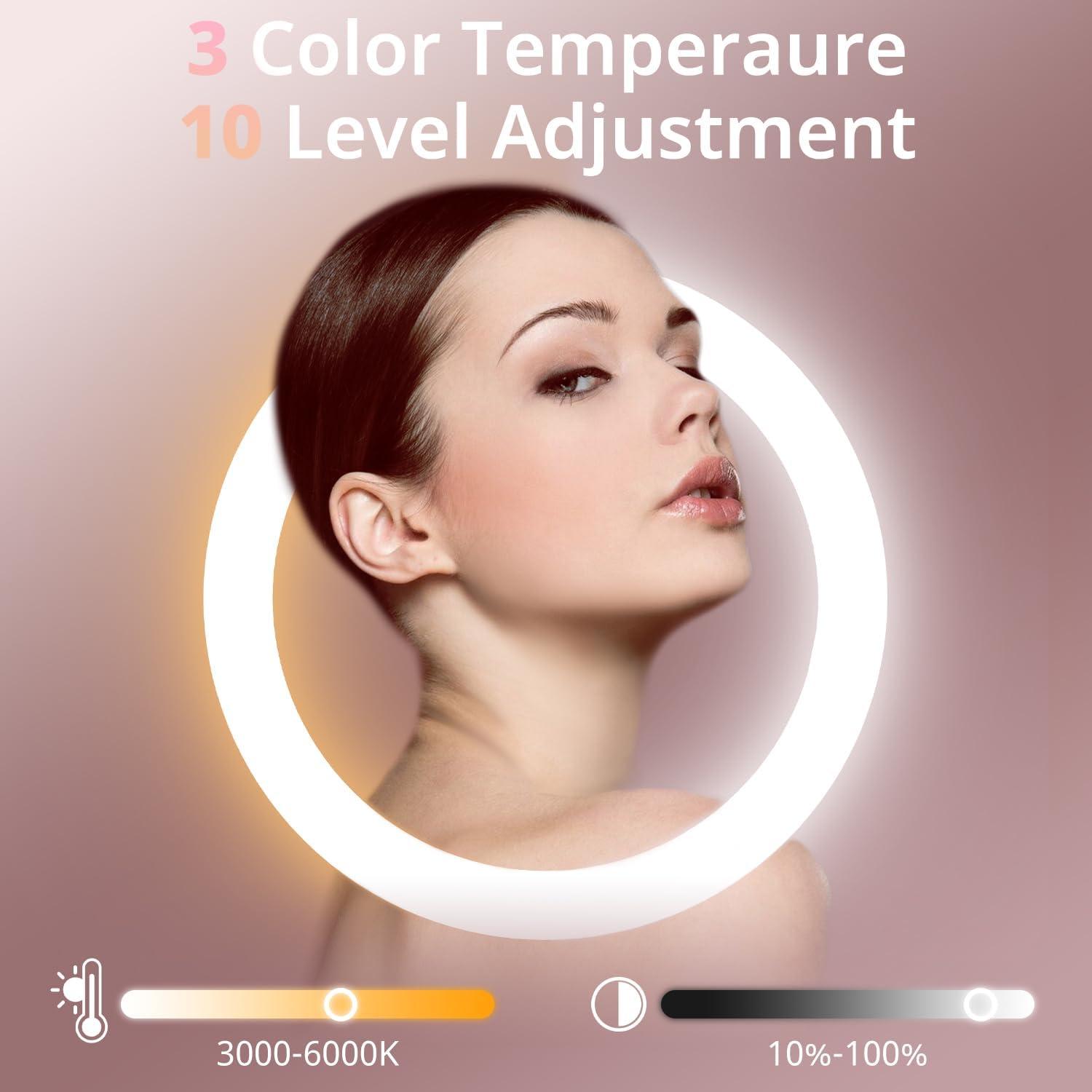 Luz de Anillo UBeesize 30,48 cm con Trípode 157,48 cm Rosa