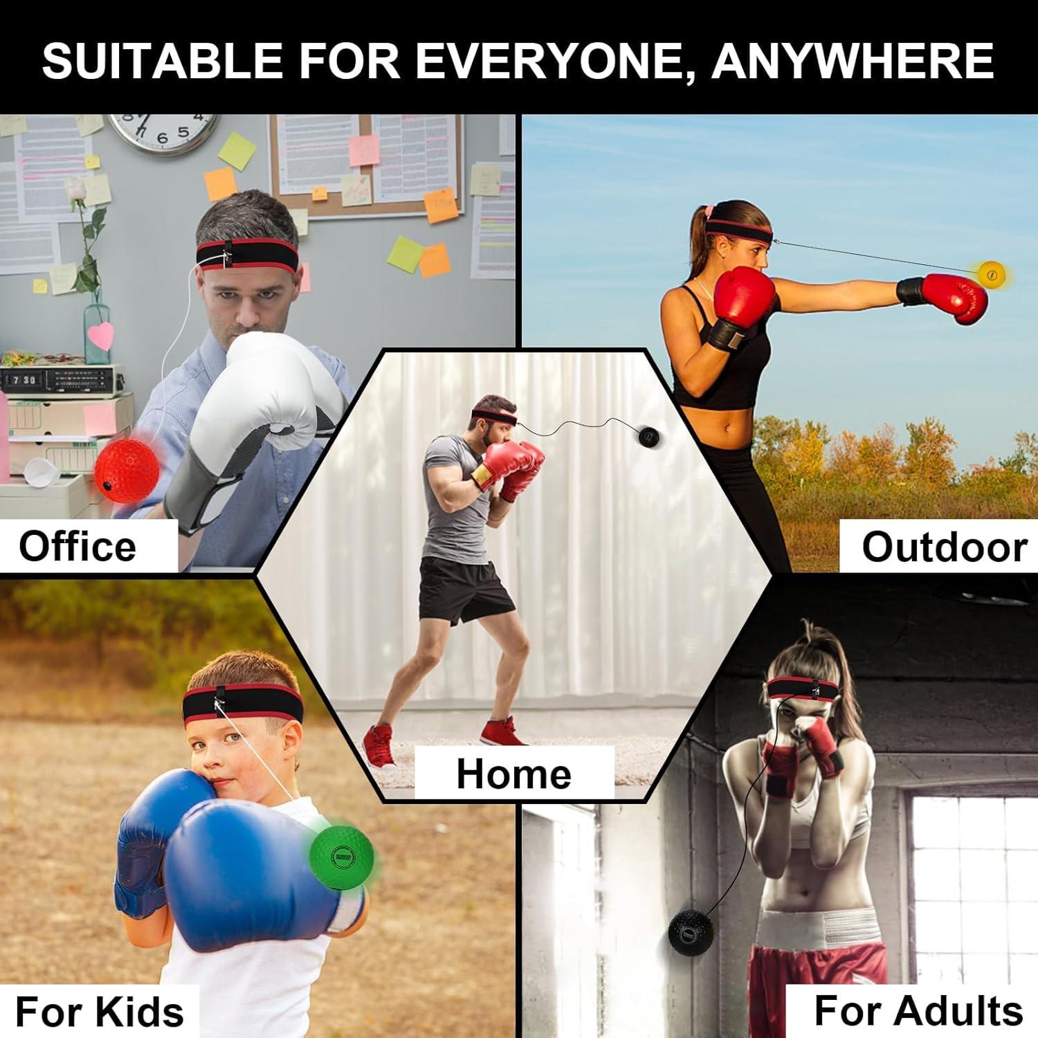 Bola de Reflexión Dermasy 13 cm Entrenamiento Boxeo 2 Bolas