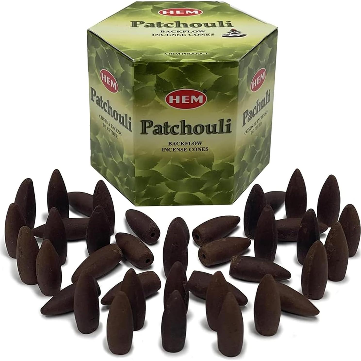 Conos de Incienso Patchouli TRUMIRI - 40 Unidades Naturales