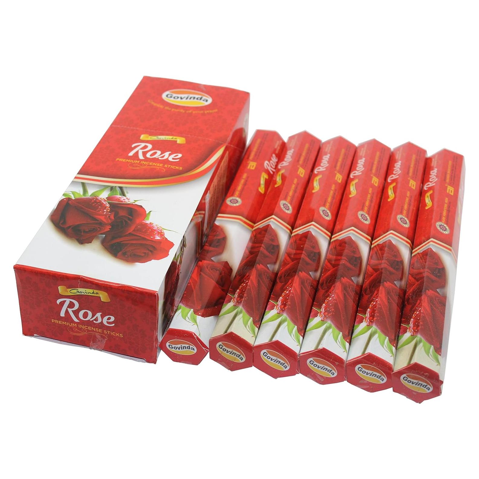 Incienso Govinda Rosa - 120 Varillas de Masala