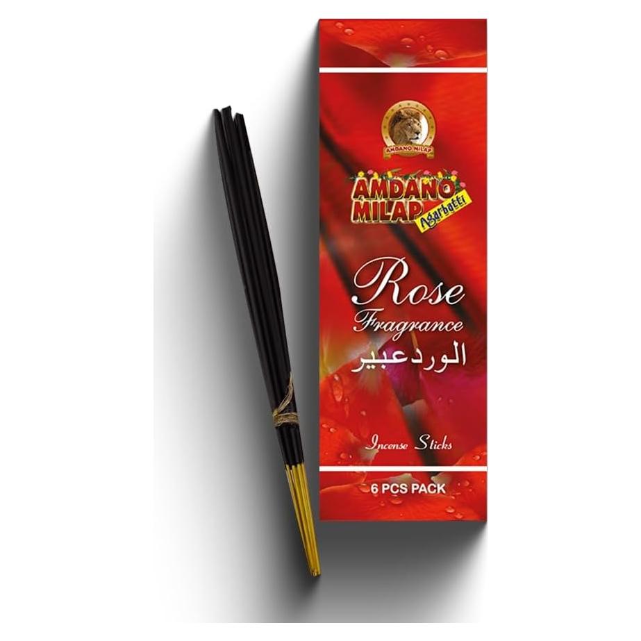 Incienso de Rosa SAC - Paquete de 6 Varitas Aromáticas