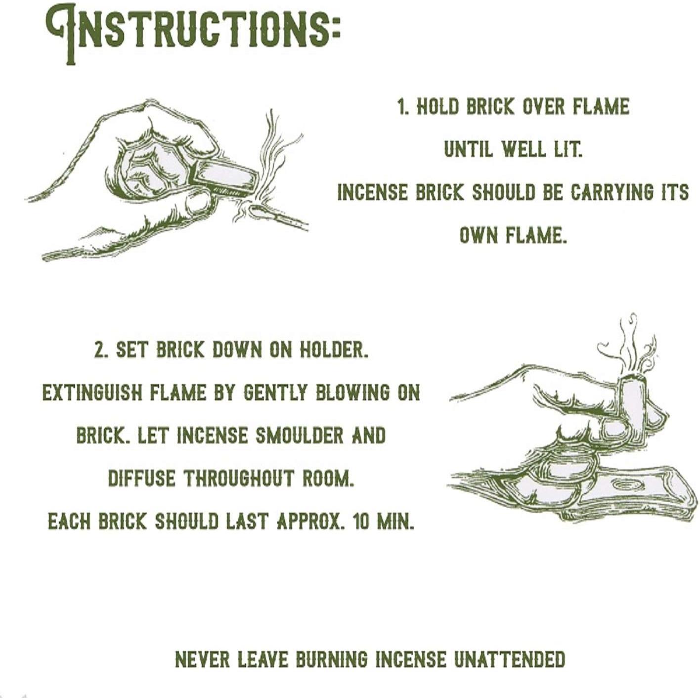 Incienso de Santa Fe - Ladrillos de Madera de Cedro 100 Unidades