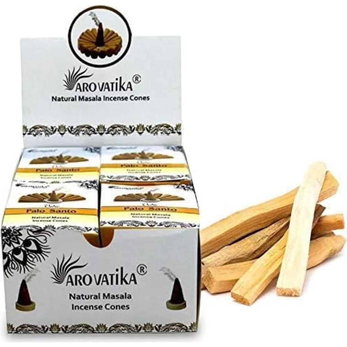 Conos de Incienso ARO VATIKA Palo Santo Védico 120 Unidades