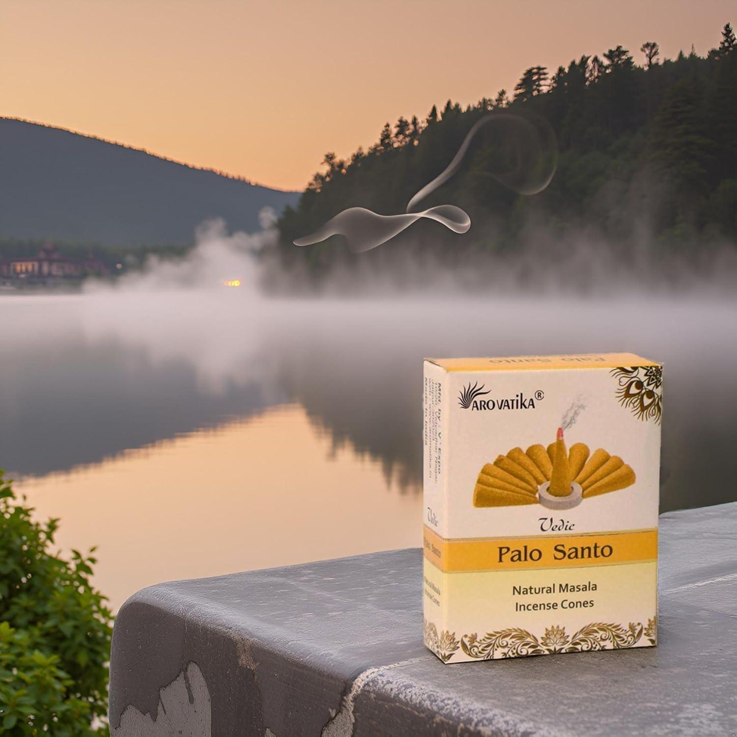 Conos de Incienso ARO VATIKA Palo Santo Védico 120 Unidades