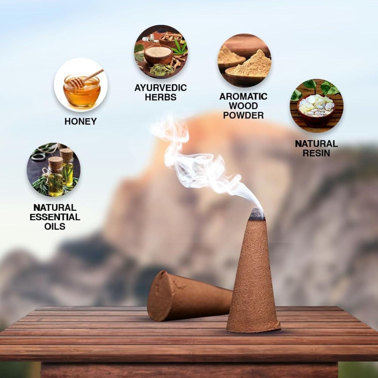 Conos de Incienso ARO VATIKA Palo Santo Védico 120 Unidades