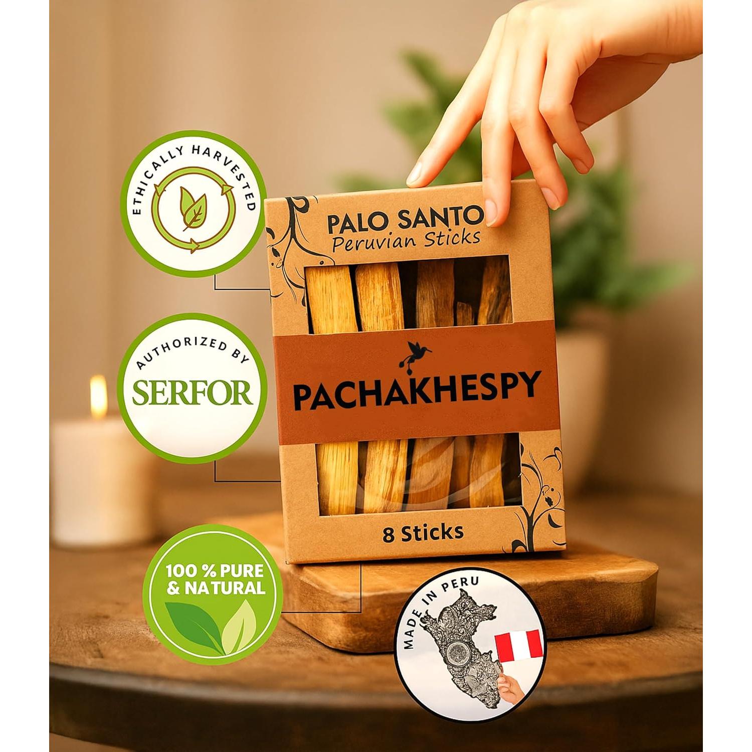 Varitas de Palosanto Premium PACHAKHESPY - 8 Unidades 100% Natural