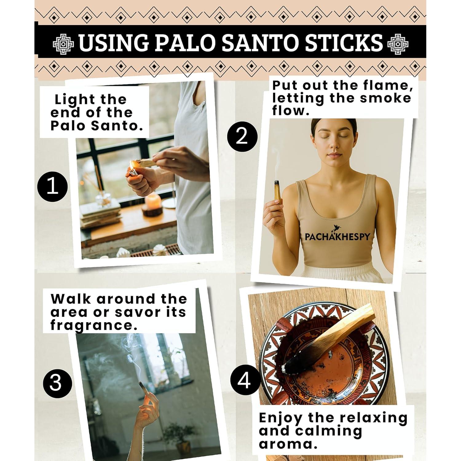 Varitas de Palosanto Premium PACHAKHESPY - 8 Unidades 100% Natural