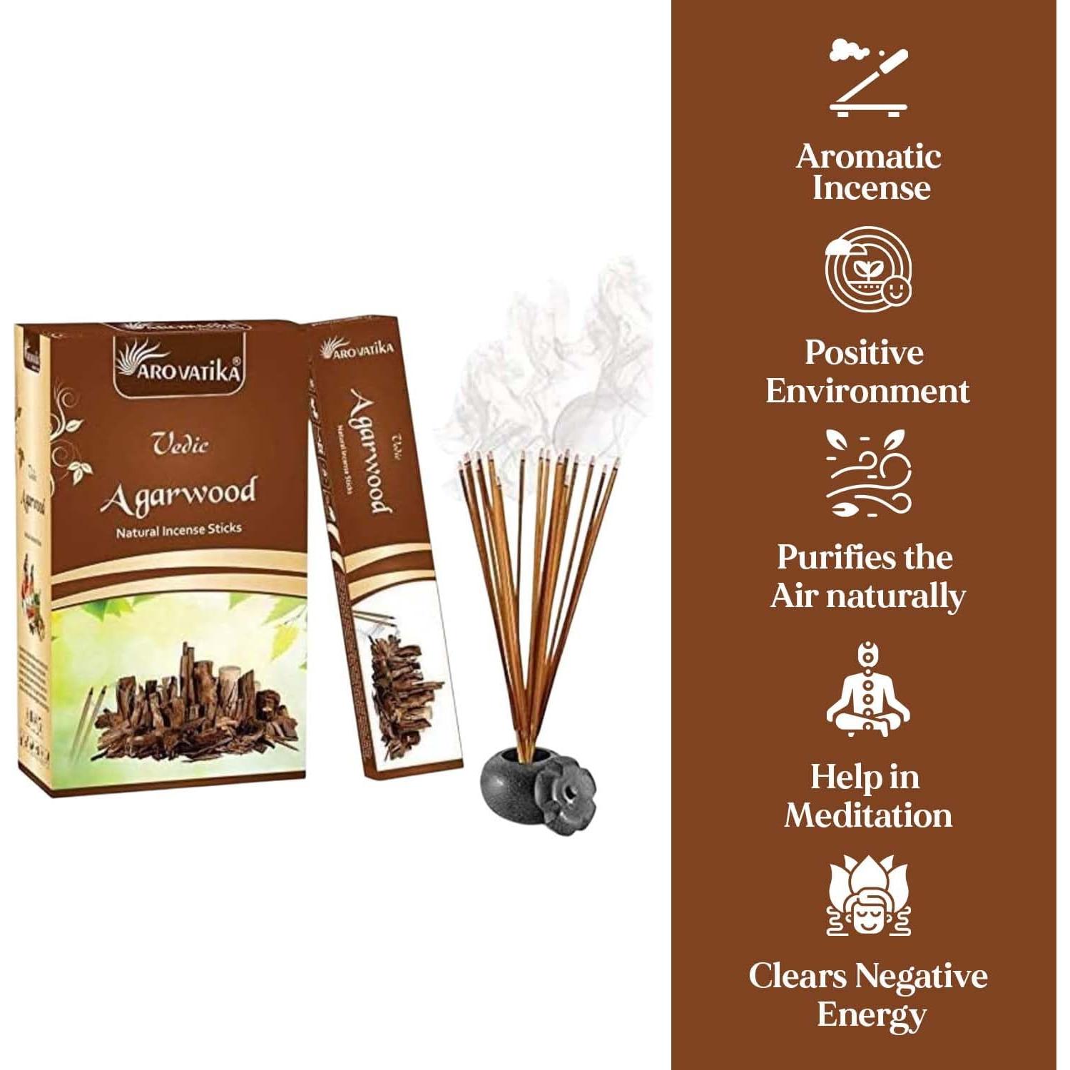 Incienso ARO VATIKA Agarwood Masala Natural 144 Varitas