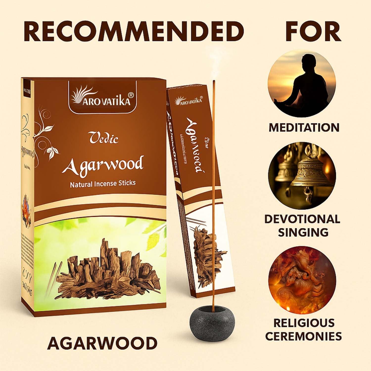 Incienso ARO VATIKA Agarwood Masala Natural 144 Varitas