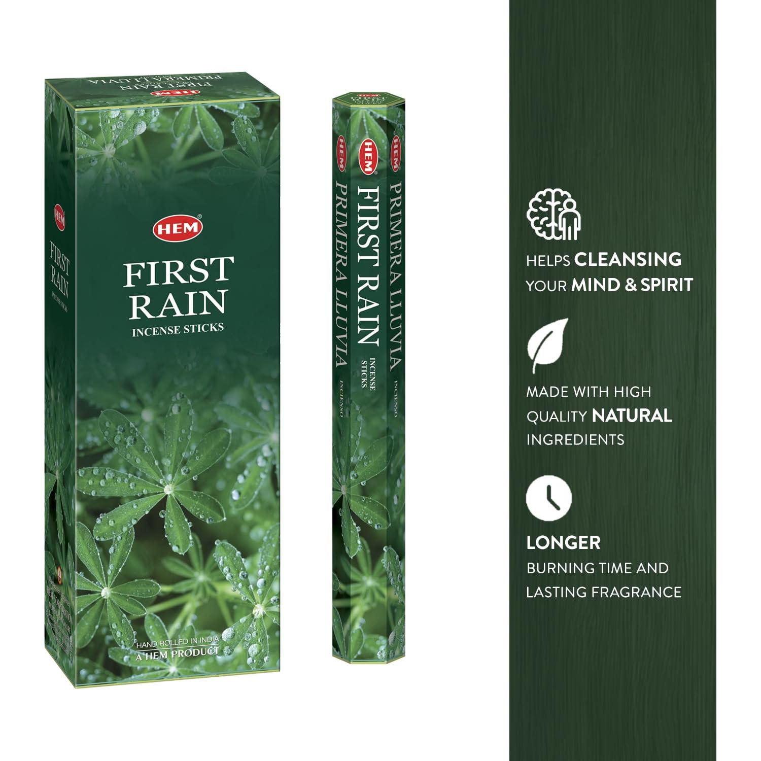 Varitas de Incienso HEM Primera Lluvia - 120 Varitas, 20g