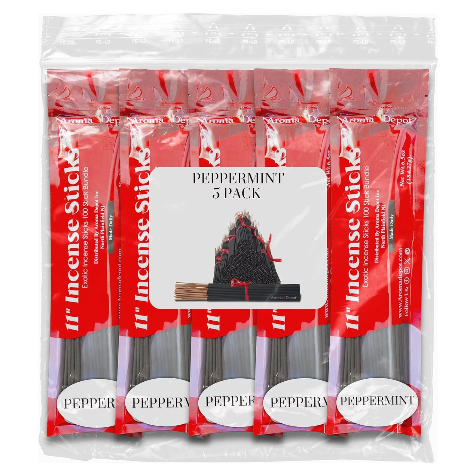 Incienso de Menta Aroma Depot 500 Palos 11" Natural