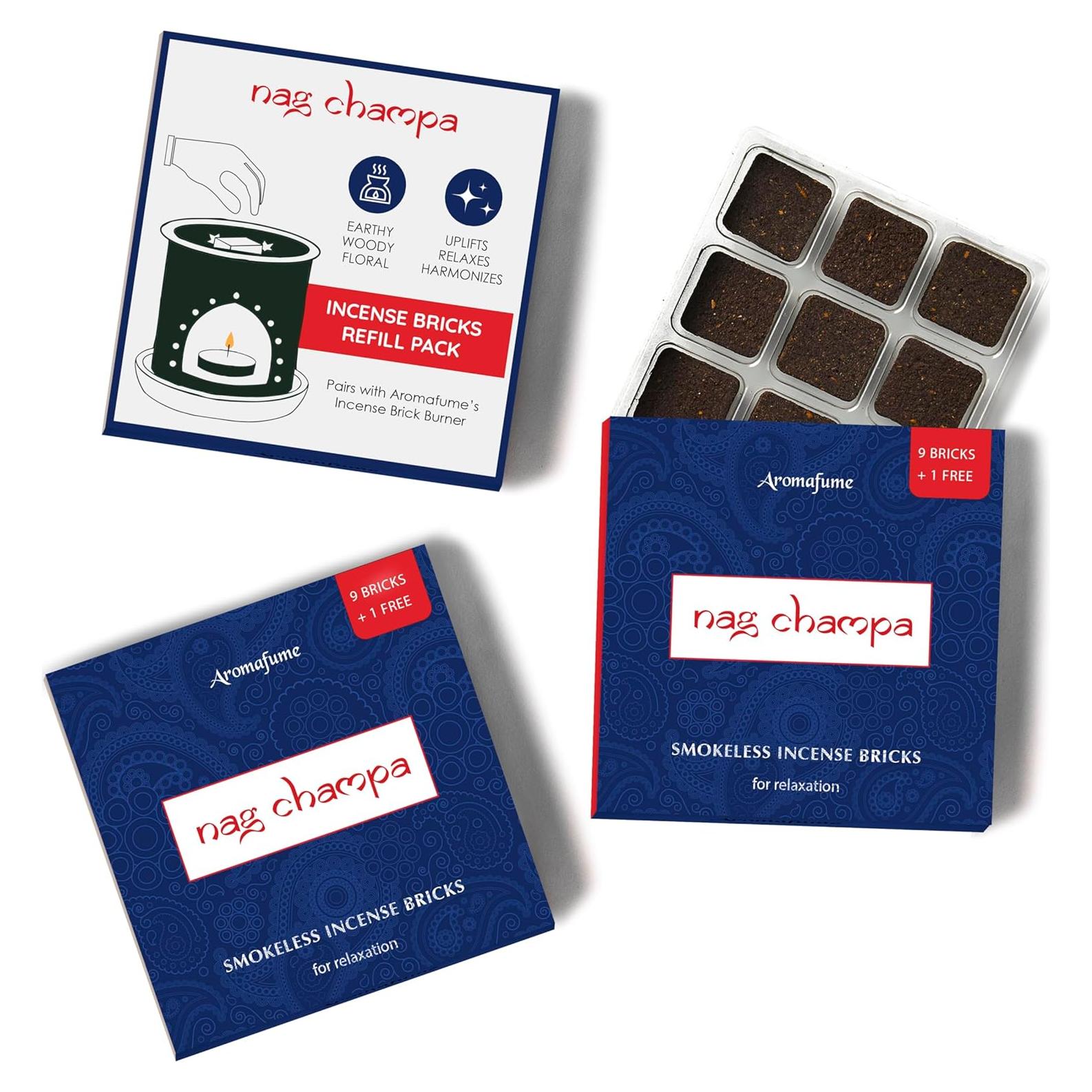 Ladrillos de Incienso Aromafume Nag Champa - 27 Piezas