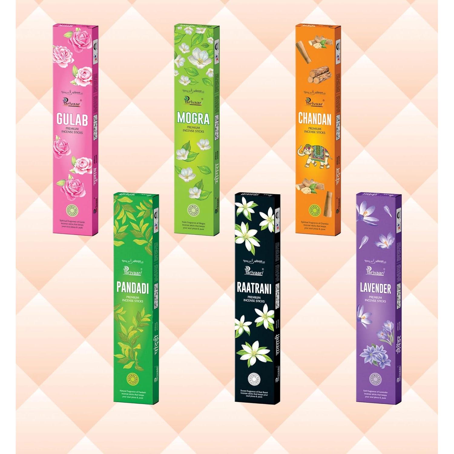 Palitos de Incienso Parivaar - 144 Palitos Orgánicos 100% Naturales