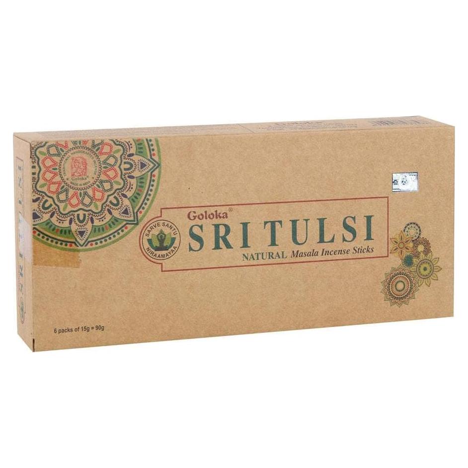 Incienso Natural Goloka Sri Tulsi - 6 Cajas de 15g