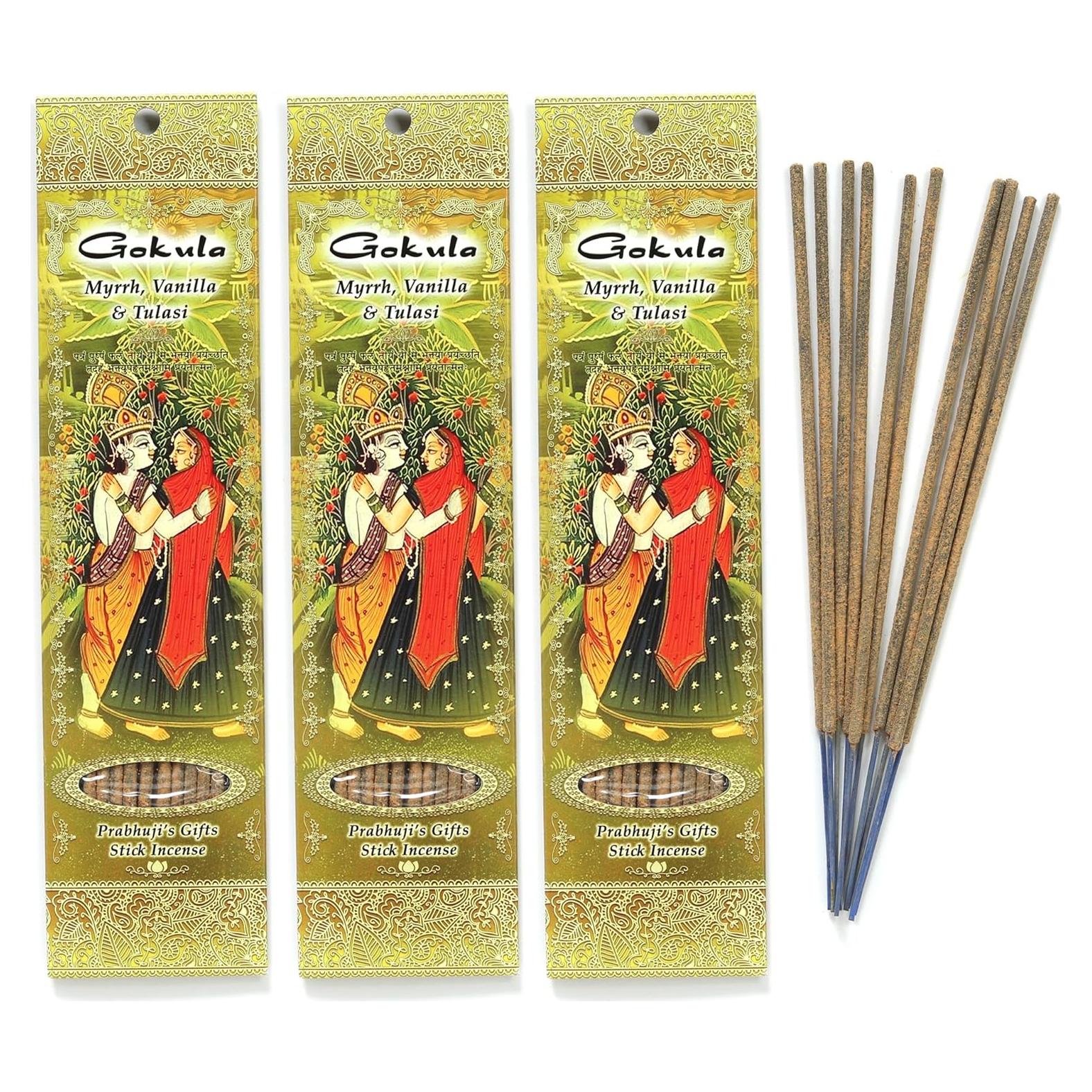 Varitas de Incienso Hechas a Mano Regalos de Prabhuji - 3 Paquetes
