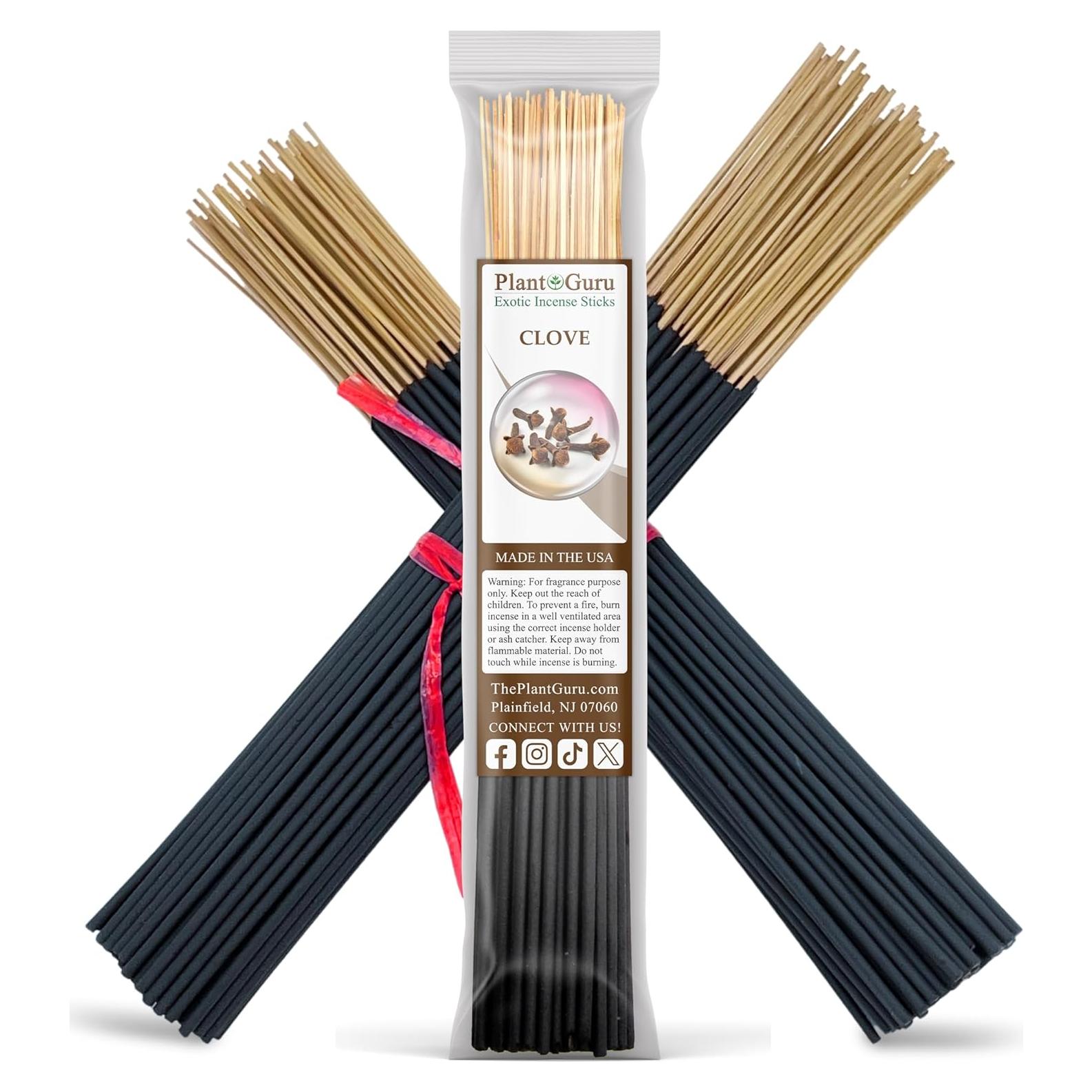 Incienso Natural Clavo Plant Guru 28 cm - 50 Varitas Aroma Duradero