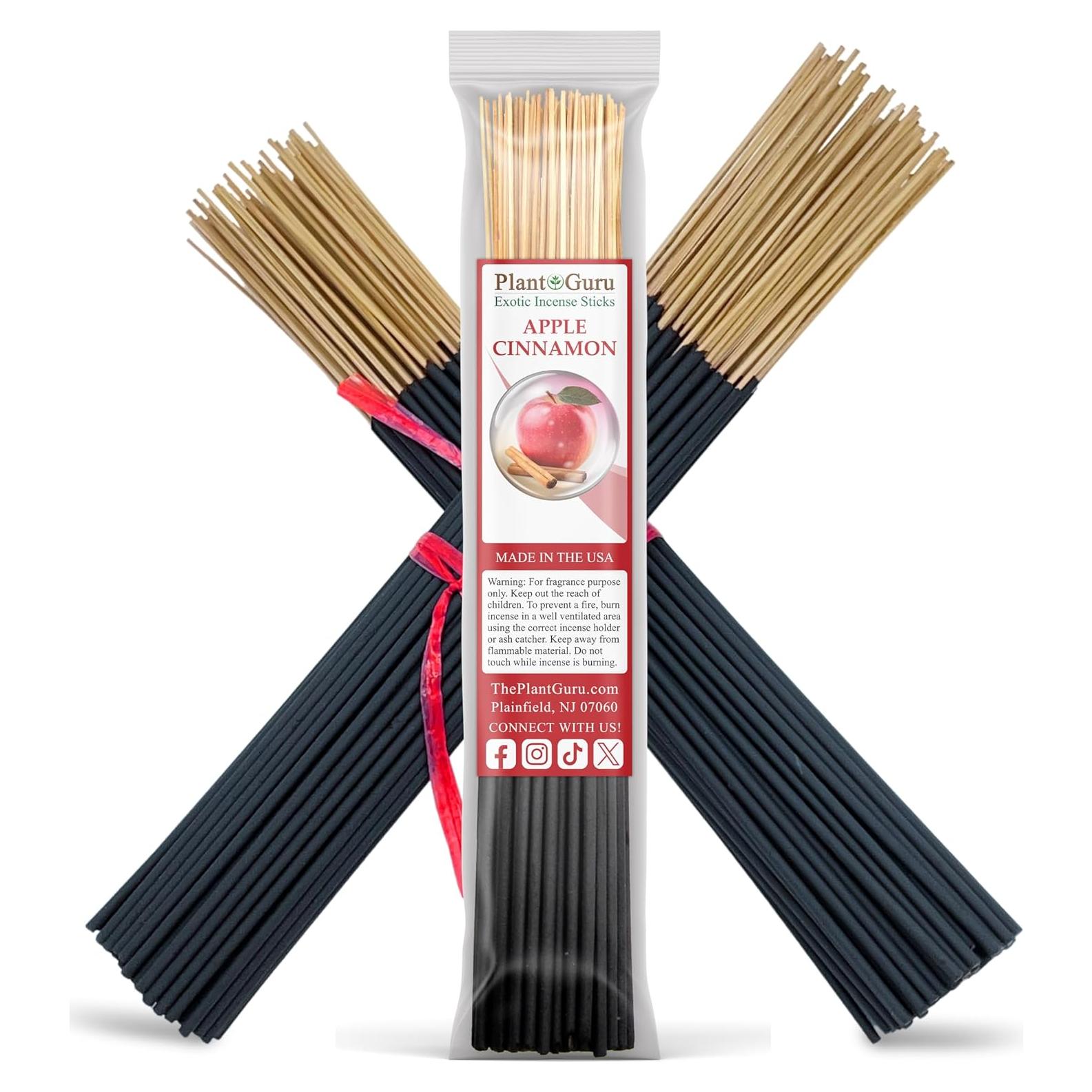 Incienso Natural Plant Guru Manzana y Canela 28 cm - 50 Varitas