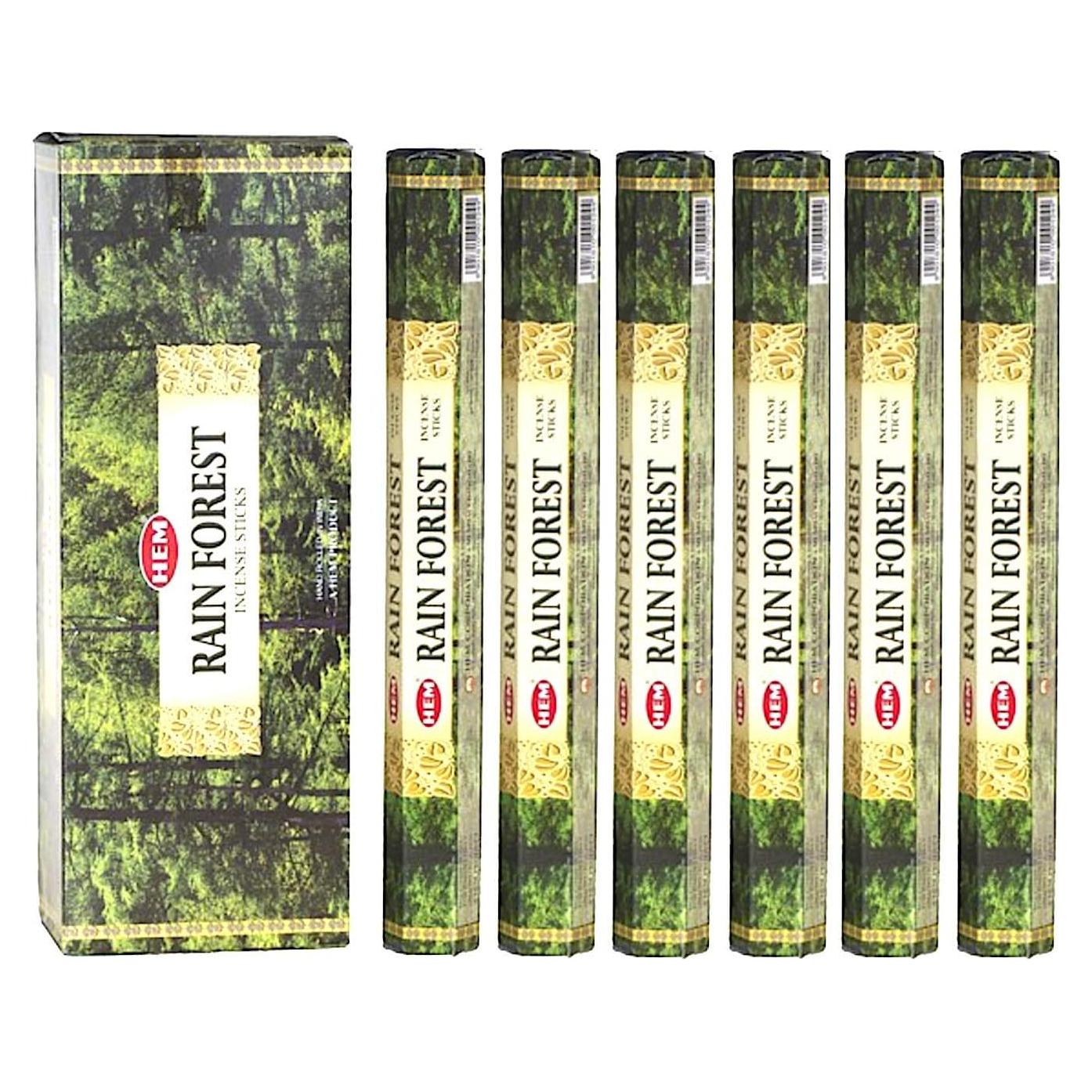 Incienso HEM Bosque Lluvioso - Caja 6 Tubos 20 Varitas