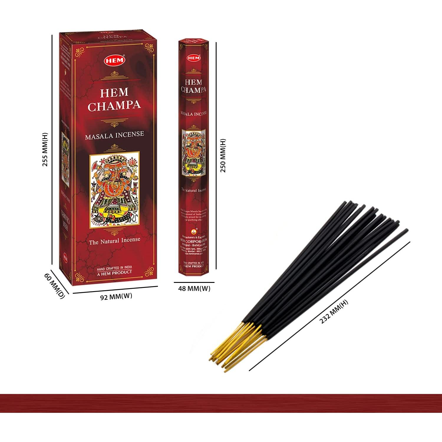 Incienso HEM Champa Masala - 120 Varitas Naturales