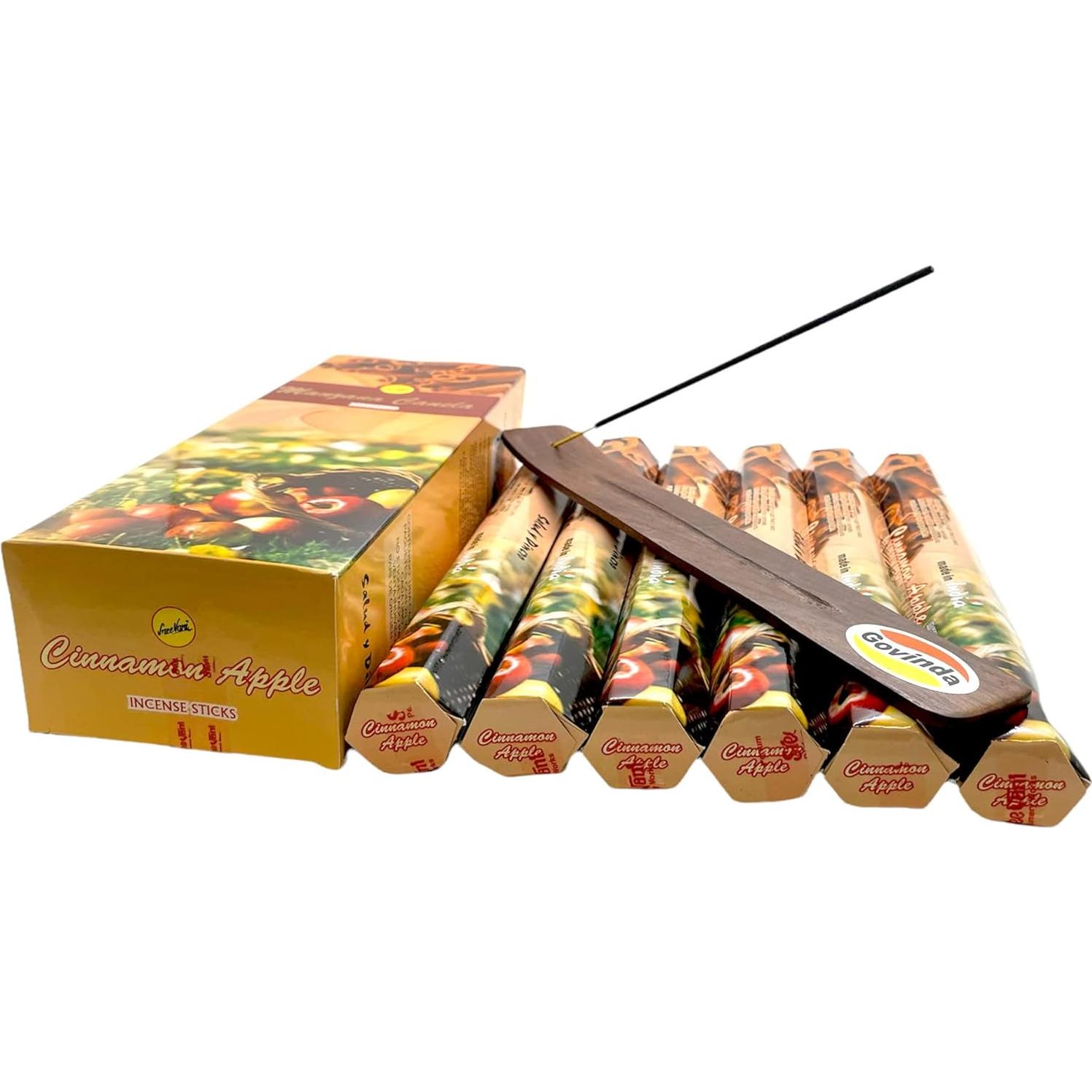 Incienso de Manzana Canela SreeVani + Soporte Govinda