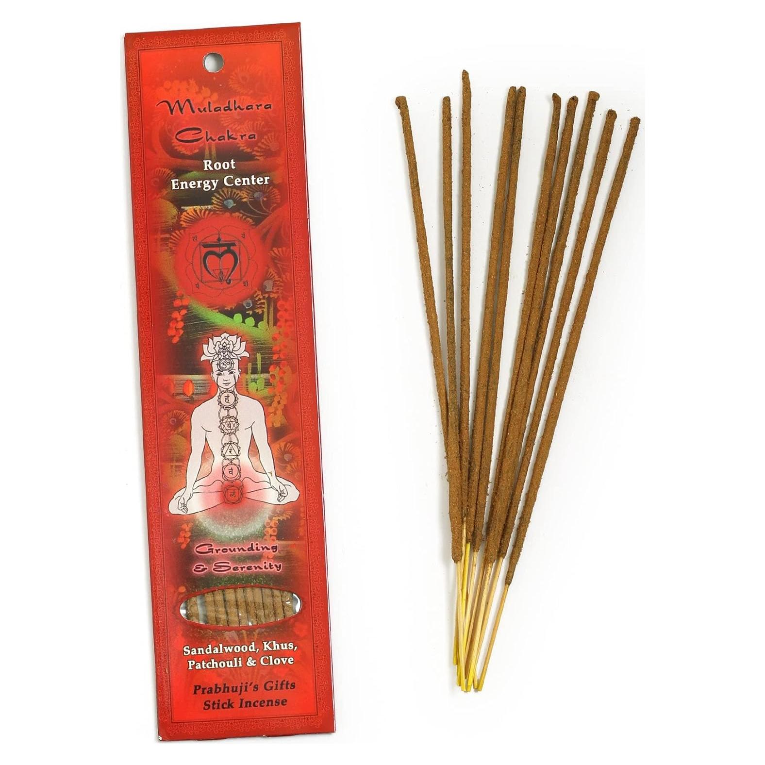 Incienso Muladhara Regalos de Prabhuji - 10 Varitas de Sándalo