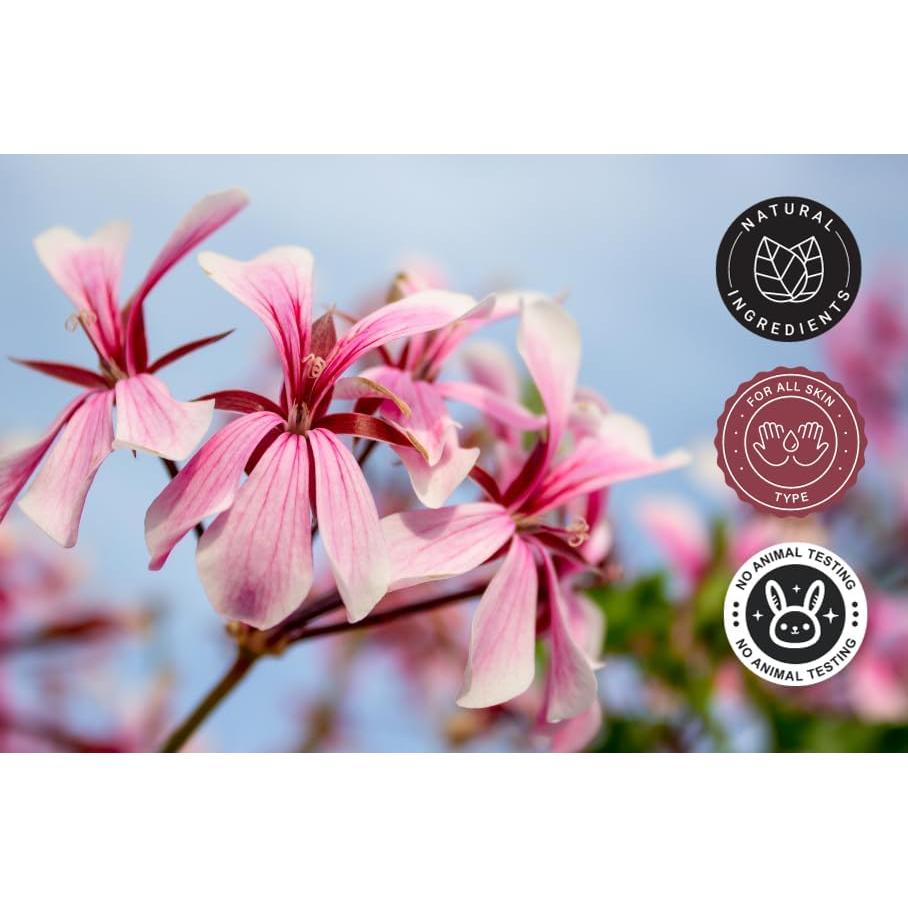 Aceite Esencial de Geranio Rosa GreenHealth 118 ml - Botella de Vidrio