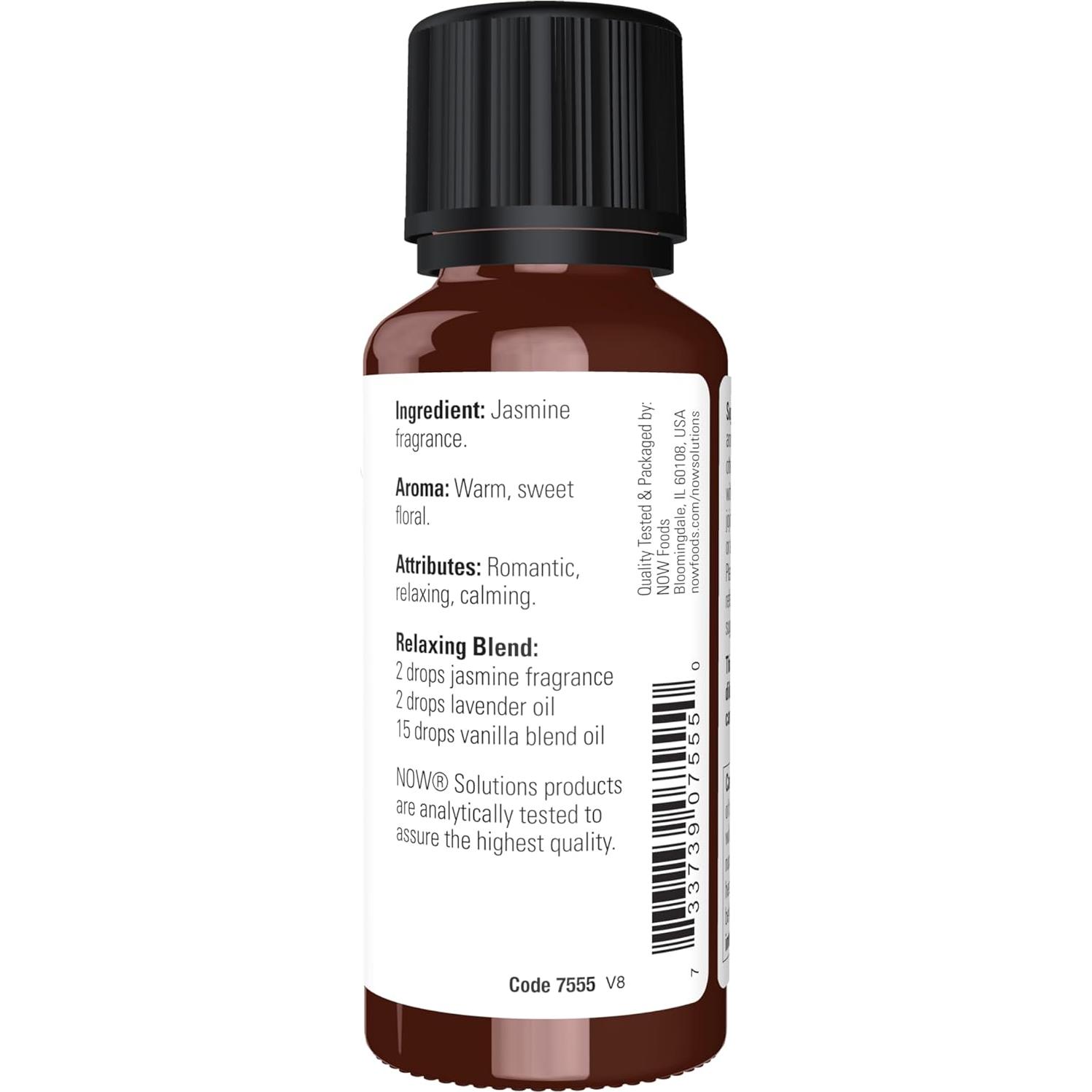 Aceite Esencial NOW Jazmín 100% Puro 28.35g Aromaterapia