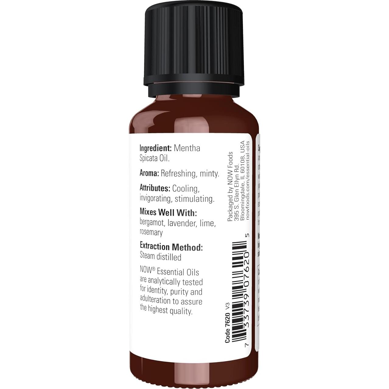 Aceite Esencial de Menta NOW 30 ml - 100% Puro y Vegano