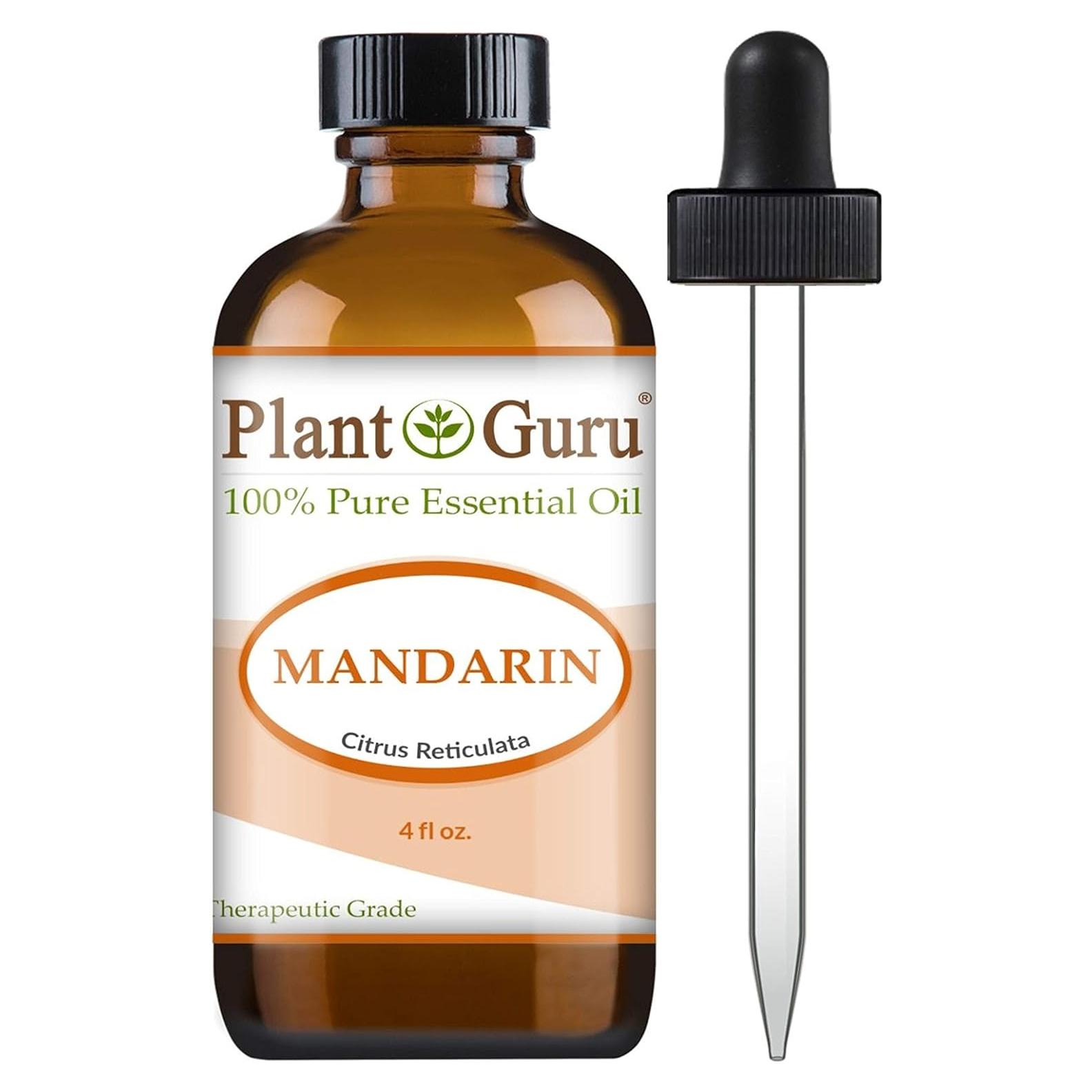Aceite Esencial de Mandarina 118 ml Plant Guru 100% Puro Terapéutico