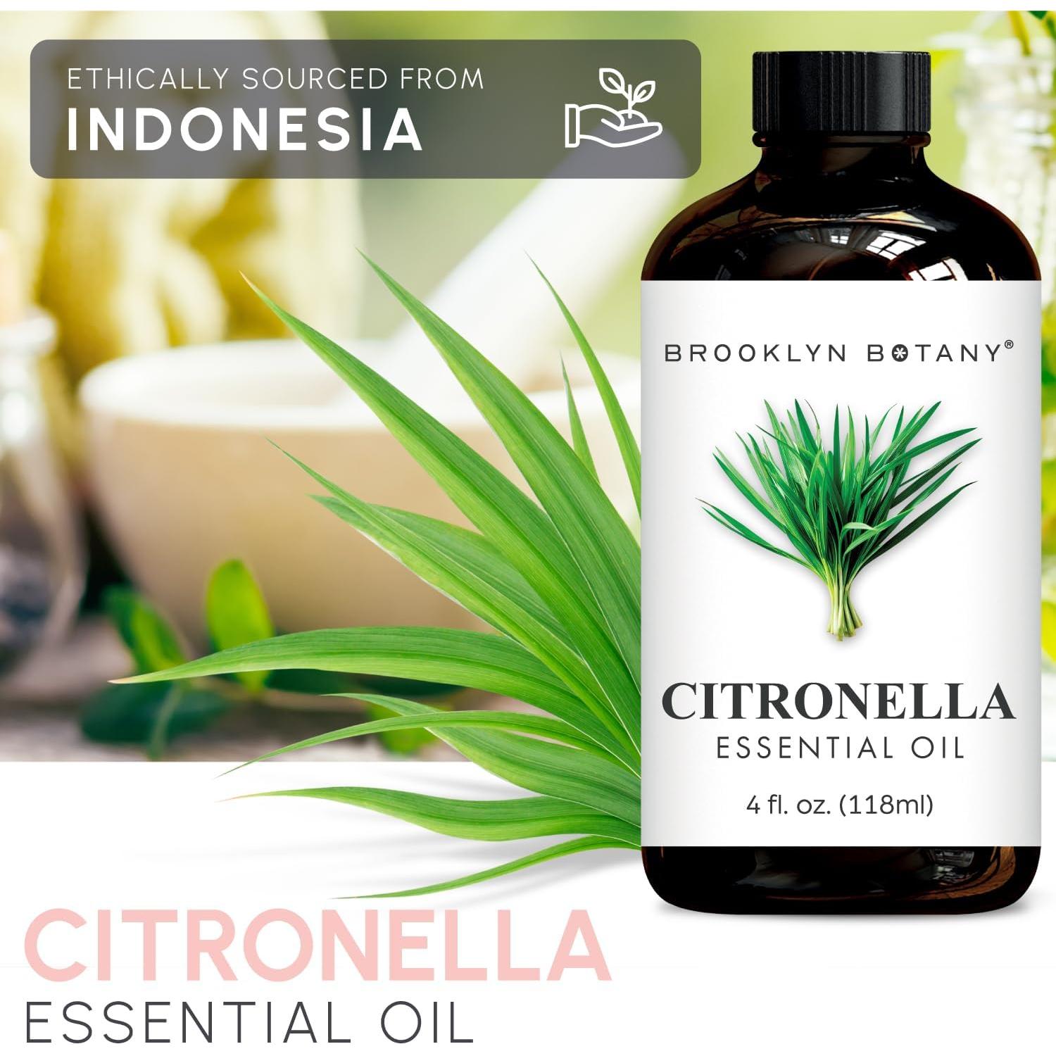 Aceite Esencial de Citronela Brooklyn Botany 118 ml - Puro y Natural