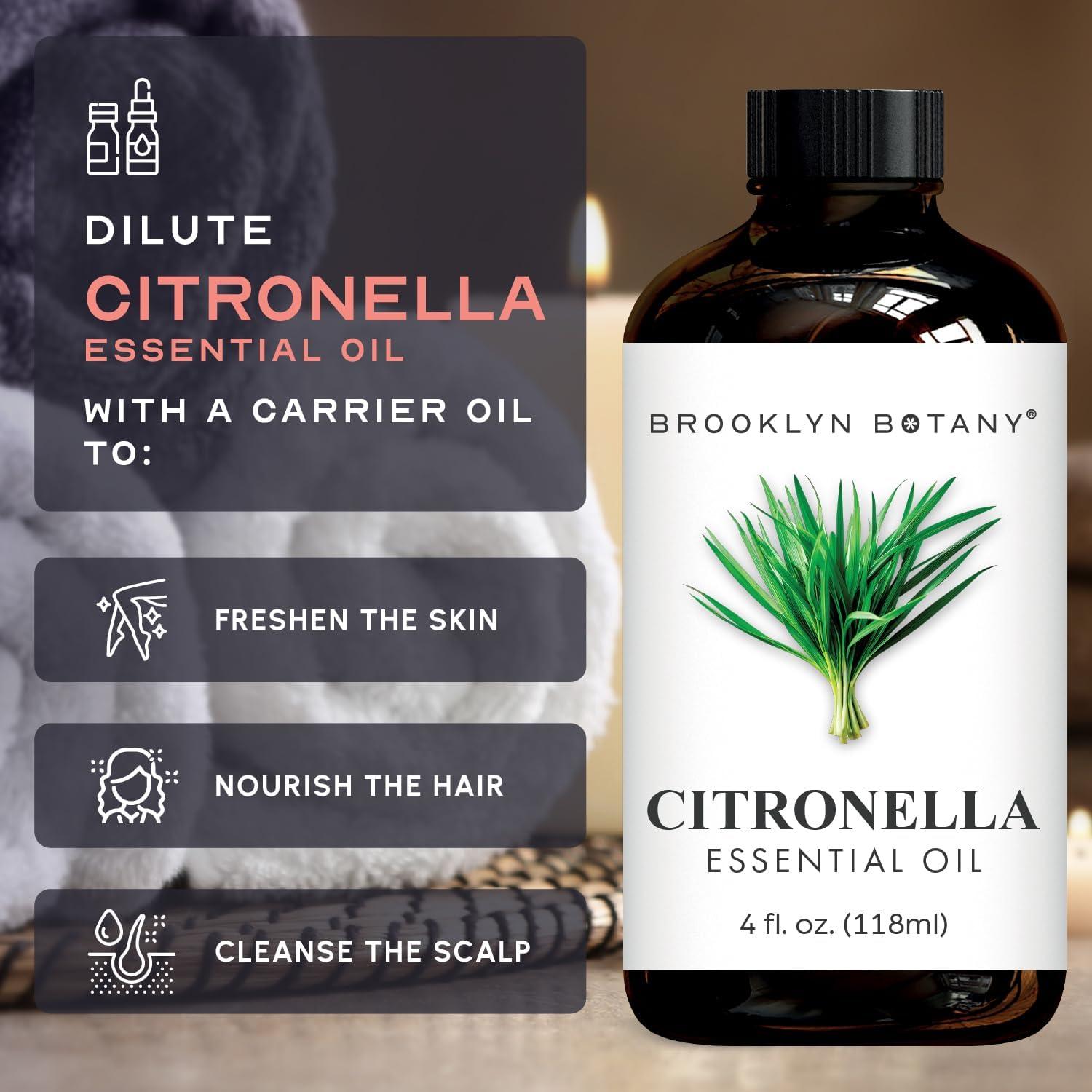 Aceite Esencial de Citronela Brooklyn Botany 118 ml - Puro y Natural