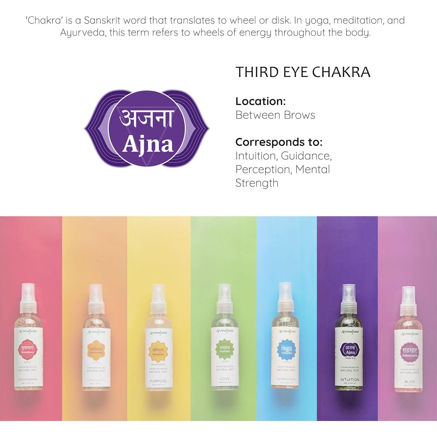 Mist Natural Ajna Aromafume 100ml - Spray Aromaterapia Chakras