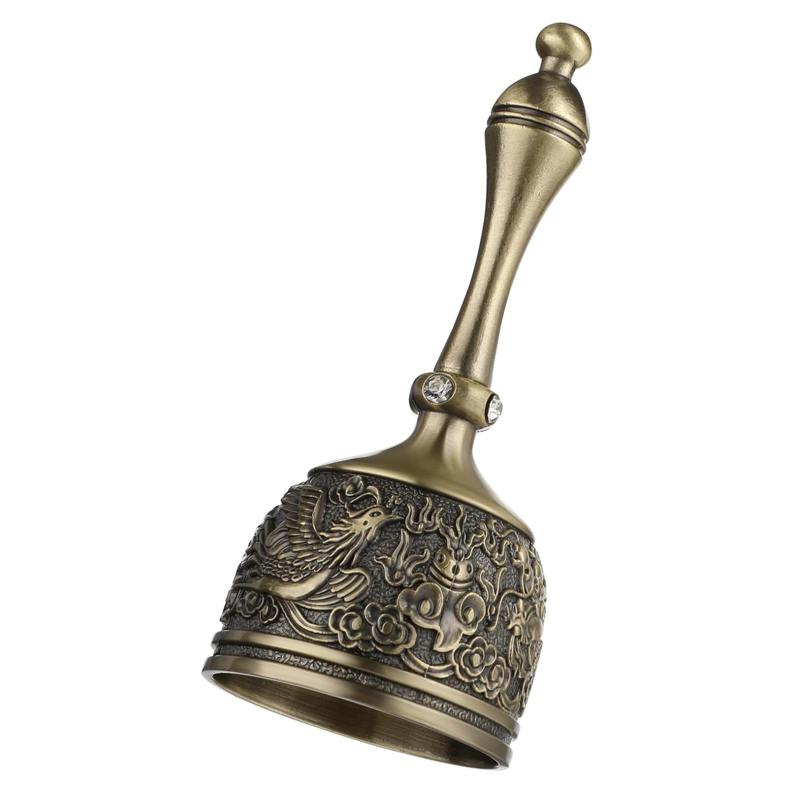 Campana de Mano de Bronce Vintage para Servicio y Meditación