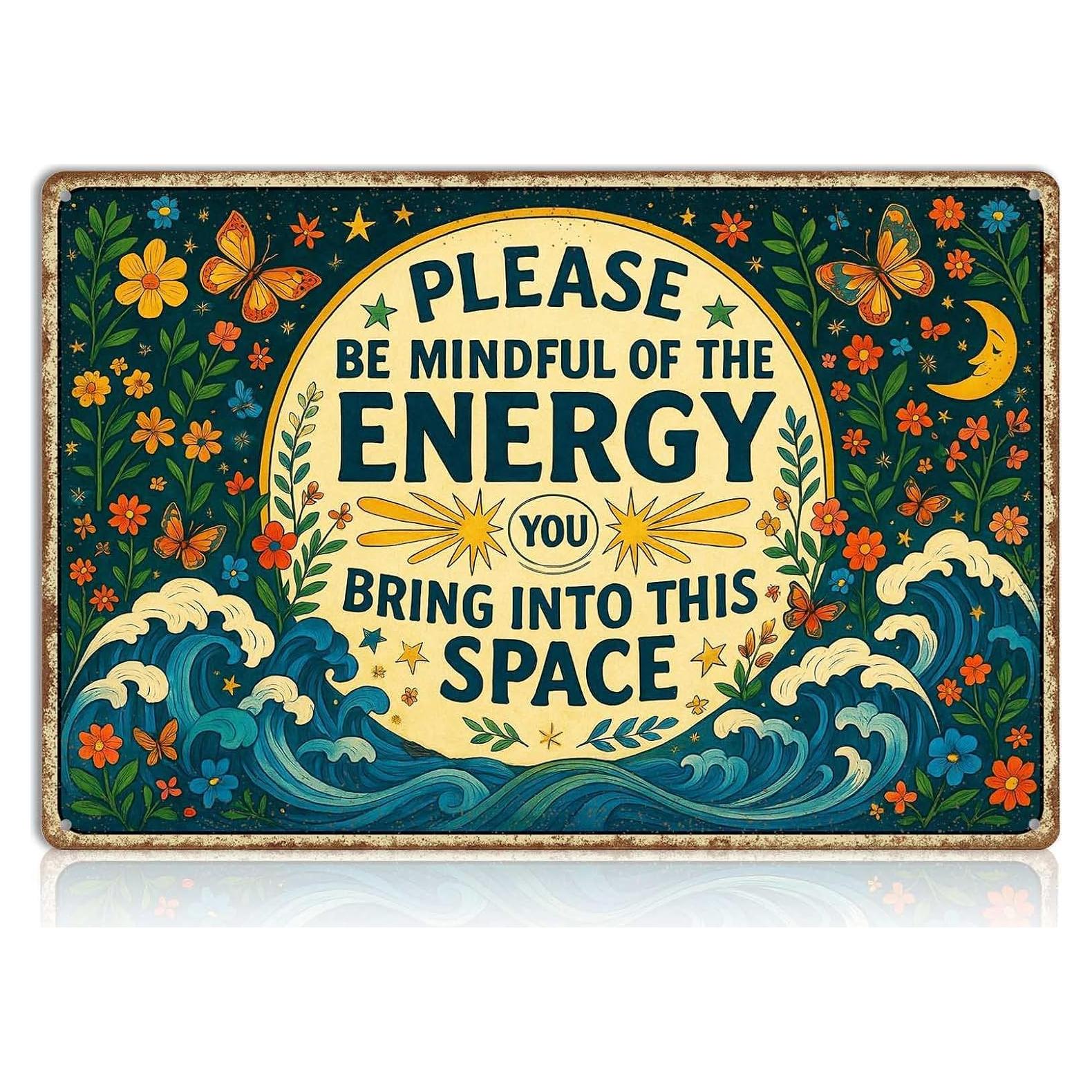 Cartel de Estaño MEIZIJI 20x30 cm Decoración Espiritual