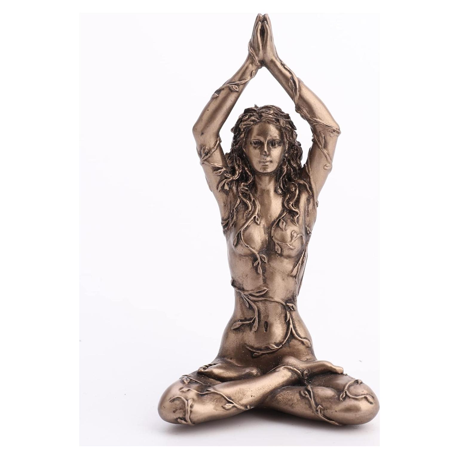 Estatua de Loto Gaia en Meditación Veronese 8.6 cm Resina