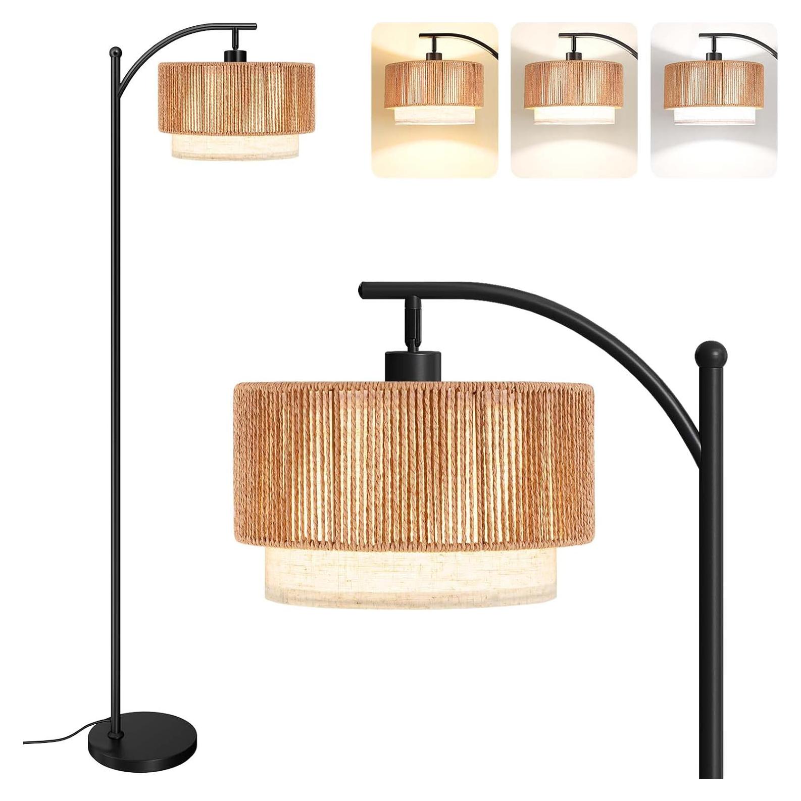 Lámpara de Pie SUNMORY Arco LED 12W 3 Temperaturas Color