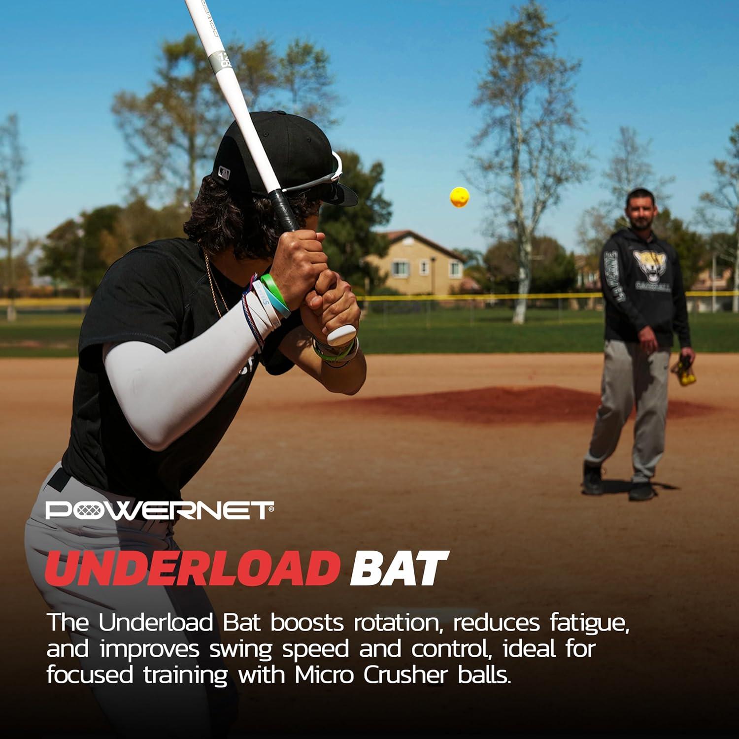 Bate de Entrenamiento PowerNet con 6 Micro Crushers Amarillos