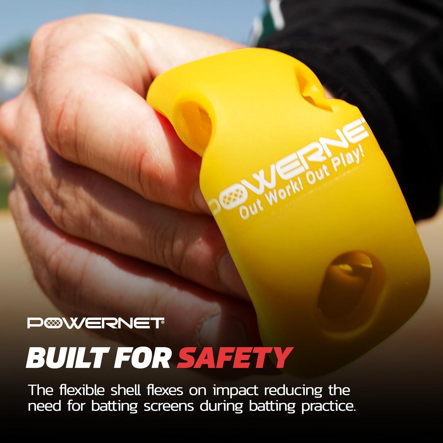 Bate de Entrenamiento PowerNet con 6 Micro Crushers Amarillos