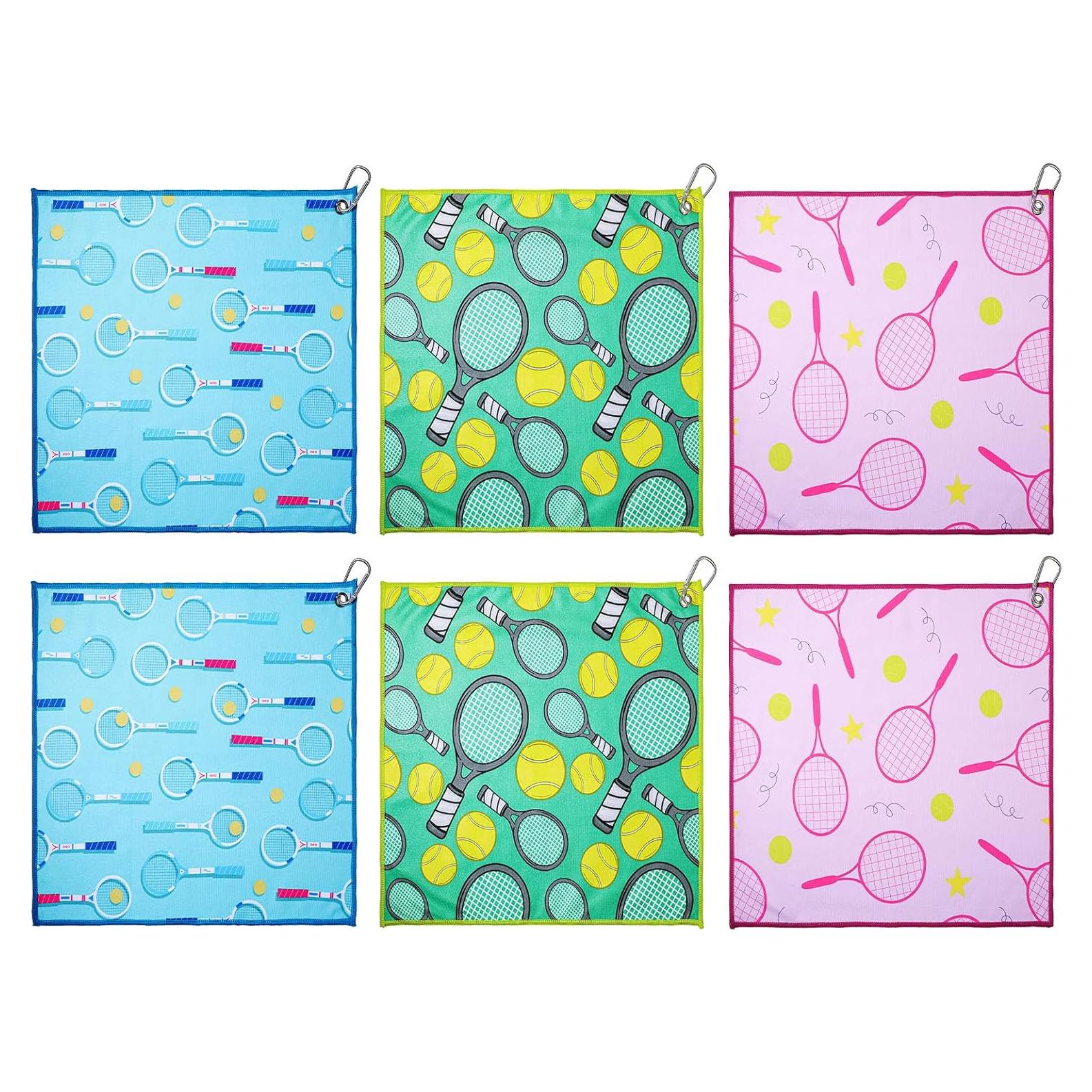 6 Toallas de Tenis Wutfuooo 38x42 cm Multicolor Absorbentes