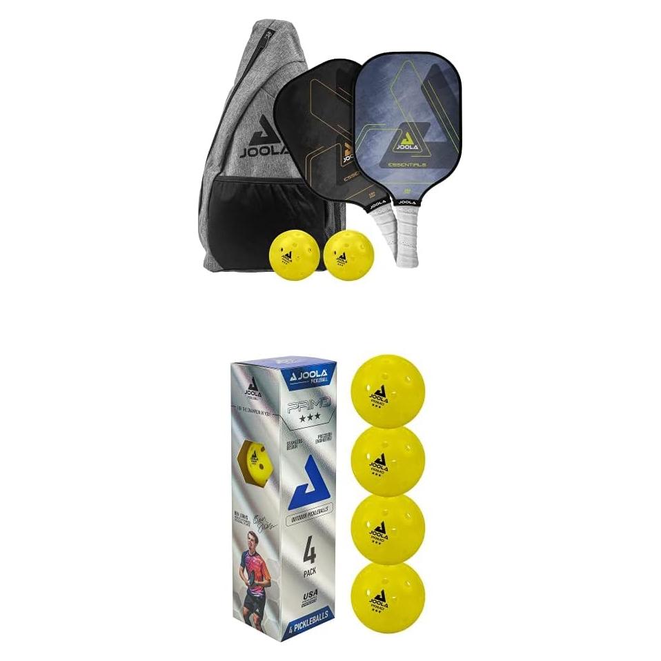 Conjunto de Palas de Pickleball JOOLA Essentials - 2 Raquetas, 2 Pelotas, Bolsa
