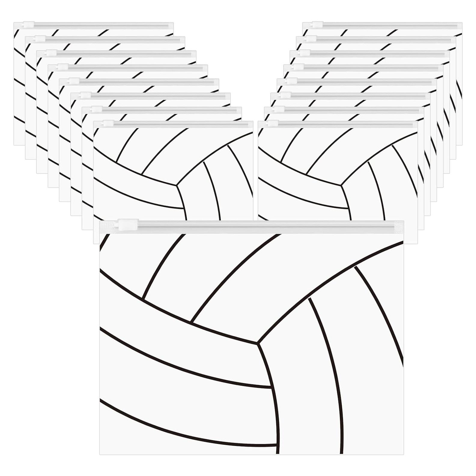 50 Bolsas de Maquillaje Impermeables Gersoniel Rojo Voleibol